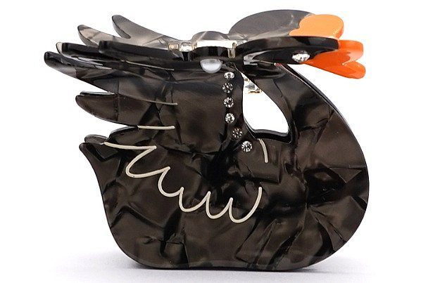 7.3cm personalized fashion customize swan acetate hair claw