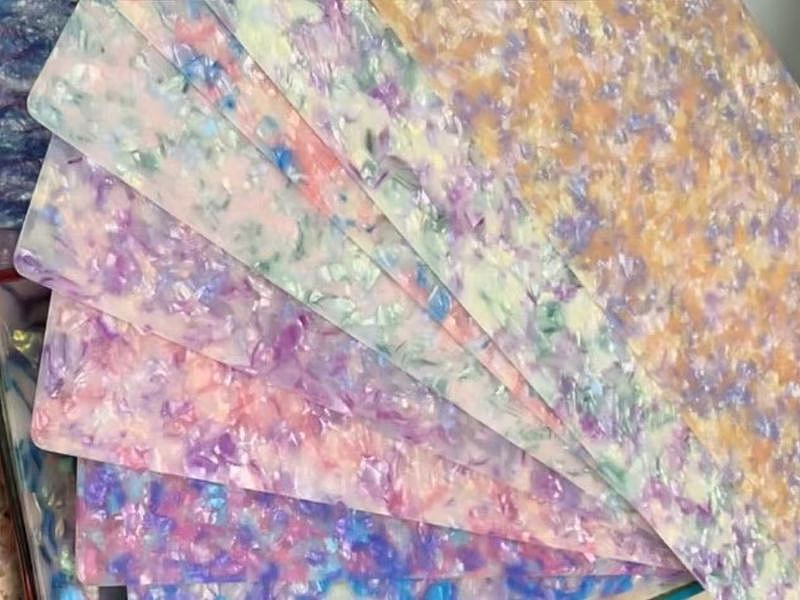 Colorful marble-patterned acetate（1）