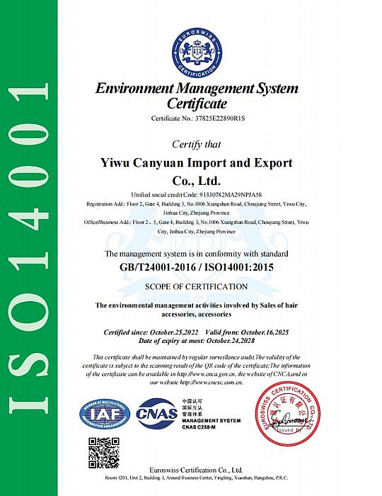 ISO 14001 Certificate