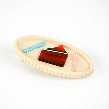 Tableware-shaped acetate hair clip