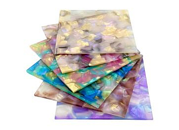 Acetate boards with vibrant patterns