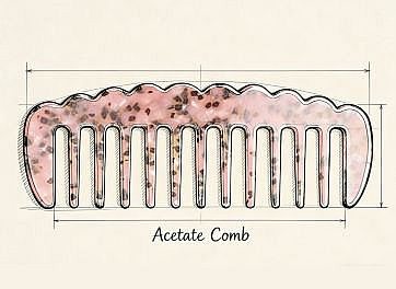 Acetate comb design drawing