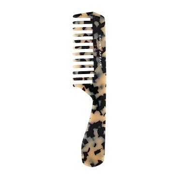 Acetate Wide-Toothed Comb with Handle