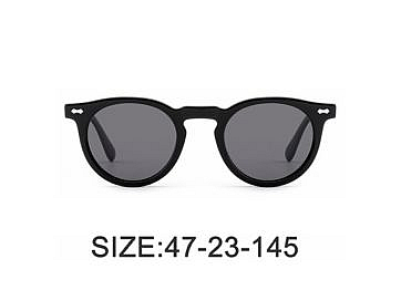 Black cat-eye acetate sunglasses