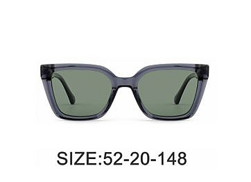 Gray square acetate sunglasses