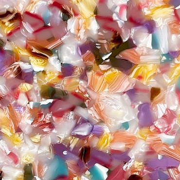 Multi-colored marble-patterned acetate boards