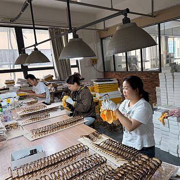Quality inspection of acetate sunglasses