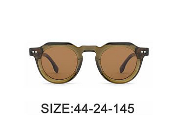 Yellow round acetate sunglasses