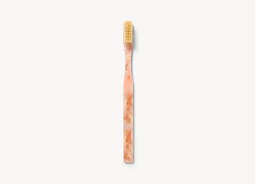 11cm Pink Marble-Patterned Acetate Toothbrush