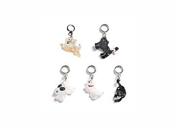 Cute puppy acetate keychain (1)