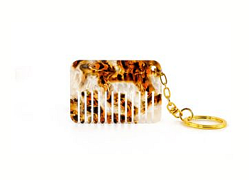 Tortoiseshell Mini Comb Acetate Keychain